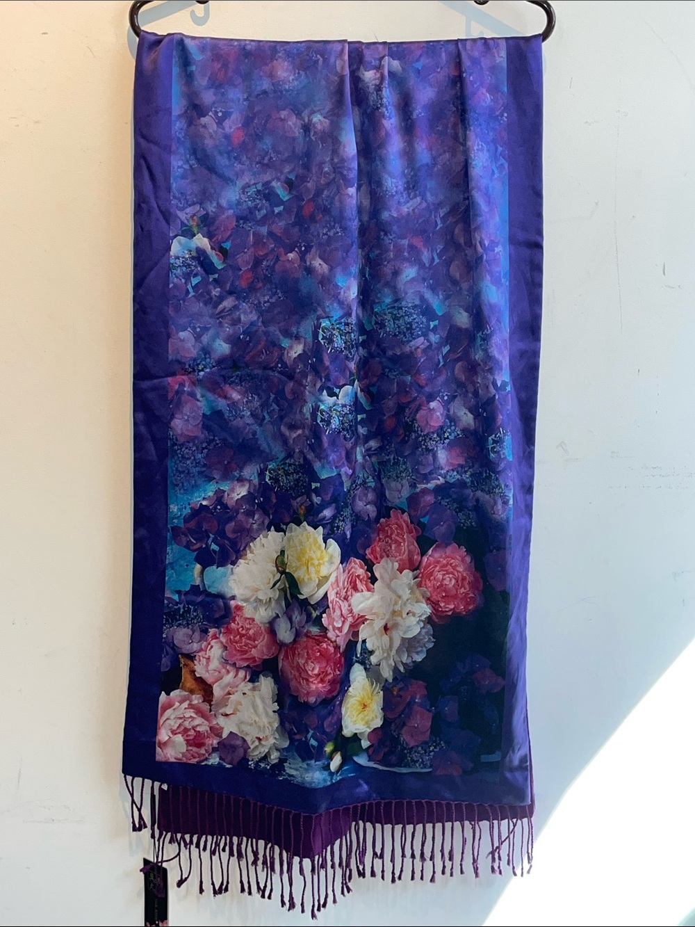 Silk cashmere large scarf NEW